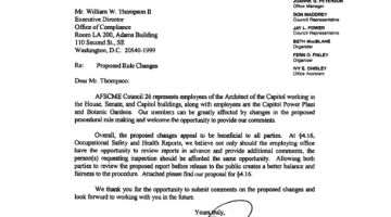 Cover Page Of The AFSCME: Comments on Procedural Rules - March 15, 2004 PDF