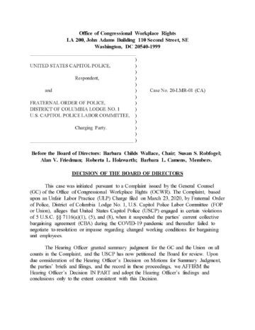 first page of the board decision