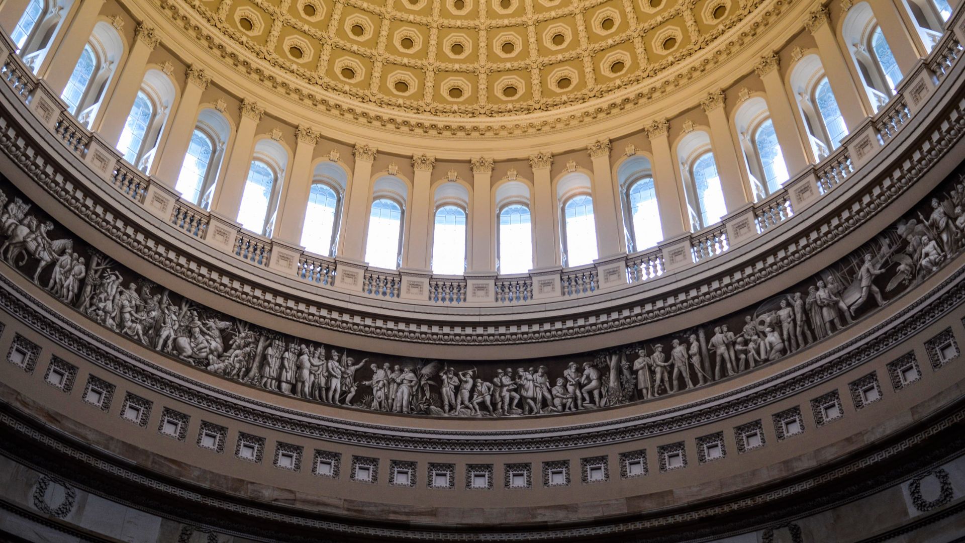 View of the interior of the U.S. Capitol dome