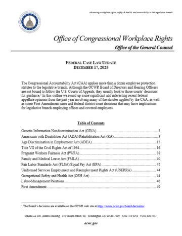 First page of a typed document